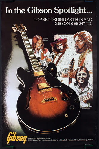 Gibson ES-347 TD Guitar Promo Poster