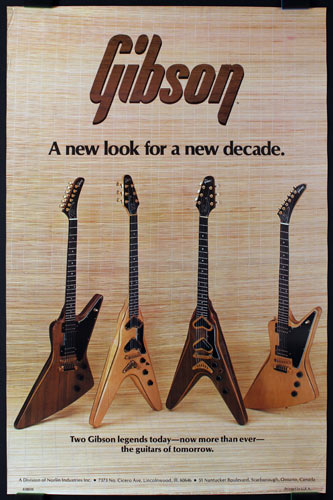 Gibson Flying V II and Explorer II Guitars Promo Poster