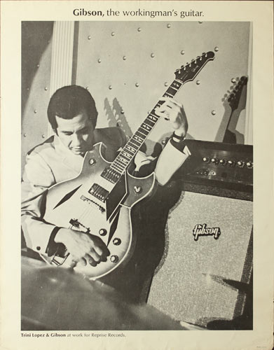 Trini Lopez Gibson Guitars Promo Poster