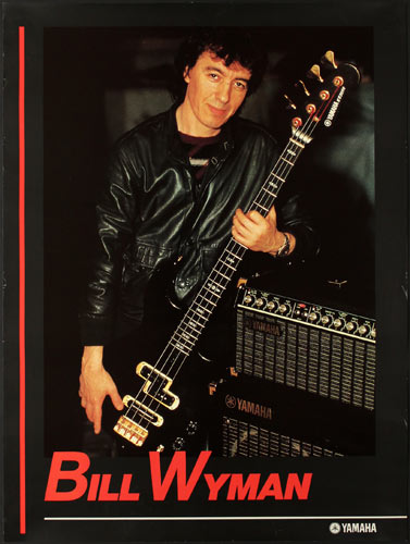 Bill Wyman Yamaha BB3000 Bass and Amp Rolling Stones Promo Poster