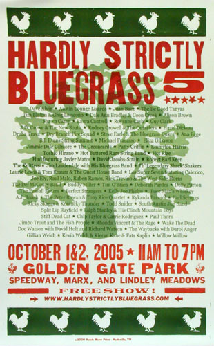 Hatch Show Print Hardly Strictly Bluegrass 5 Poster