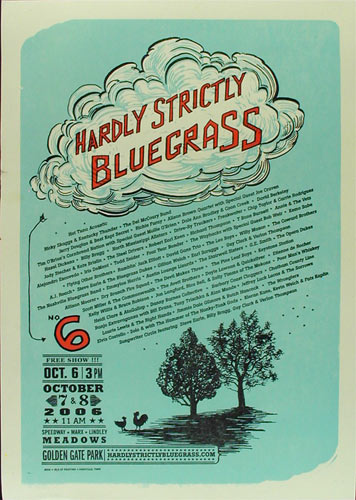 Hardly Strictly Bluegrass Poster 2006 Avett Brothers  