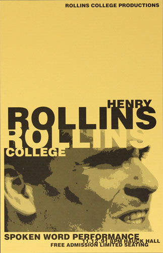 Thomas Scott (Eyenoise) Henry Rollins - Rollins College Spoken Word Performance Poster