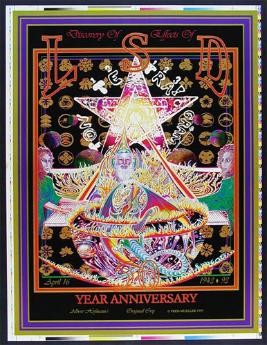 50th Anniversary of LSD Albert Hoffman Poster Poster