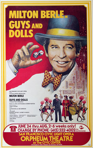 Milton Berle in Guys and Dolls Theatre Poster