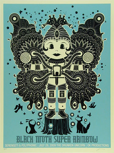 Methane Studios Black Moth Super Rainbow Poster