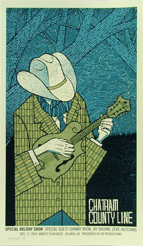 Methane Studios Chatham County Line Bluegrass Poster