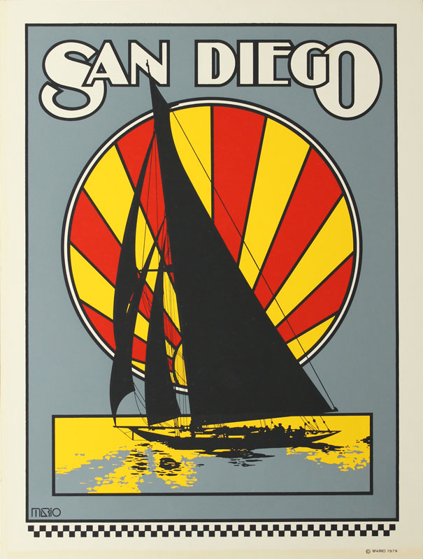 Mario Uribe San Diego - Sailboat Poster