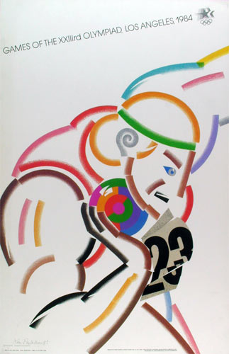 Ken Parkhurst 1984 Los Angeles Olympics Poster