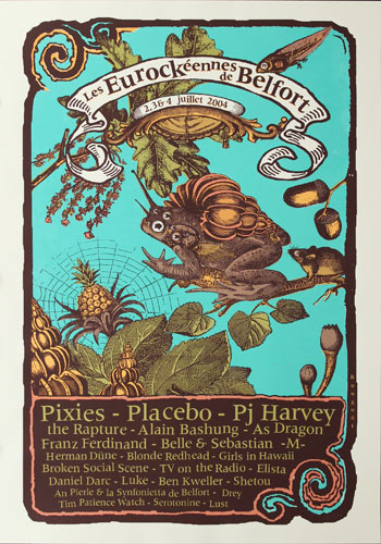 Bongout The Pixies with Placebo and PJ Harvey Poster