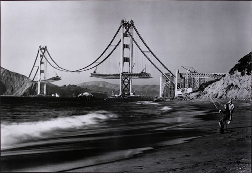 Poster Golden San Francisco Bridge Gate Construction