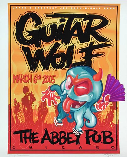 Rob Schwager Guitar Wolf Poster