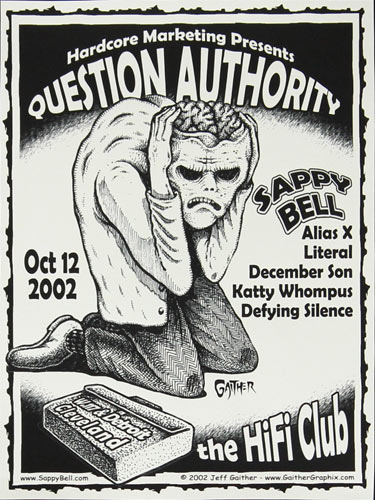 Jeff Gaither Question Authority - Sappy Bell Poster