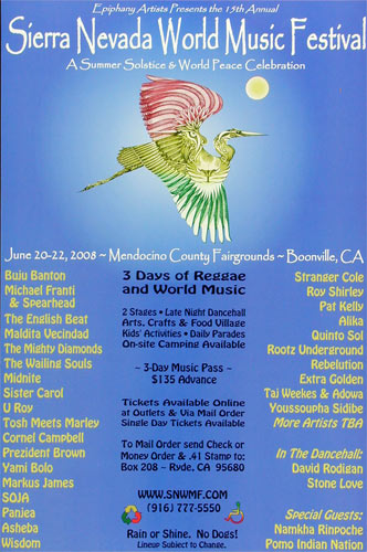 Sierra Nevada World Music Festival 2008 Poster