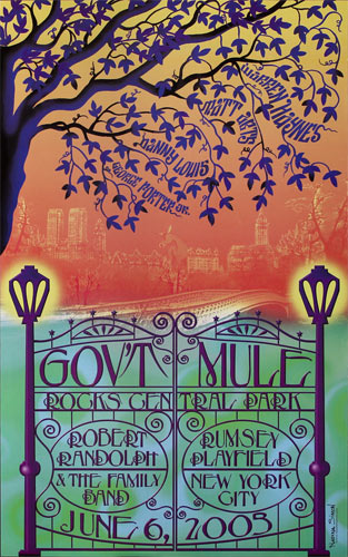 Nadina Simon Gov't Mule Rocks Central Park Poster