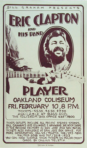 Randy Tuten Eric Clapton and his Band Poster