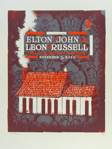 Andrew Vastagh Elton John and Leon Russell Poster