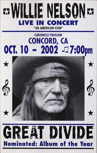 Willie Nelson Concord 2002 Poster