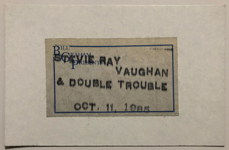 Stevie Ray Vaughan & Double Trouble Backstage Pass