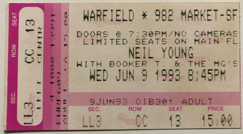Neil Young Ticket