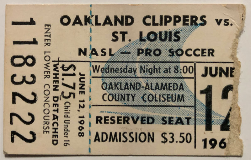 Oakland Clippers vs St. Louis Stars NASL Pro Soccer Ticket