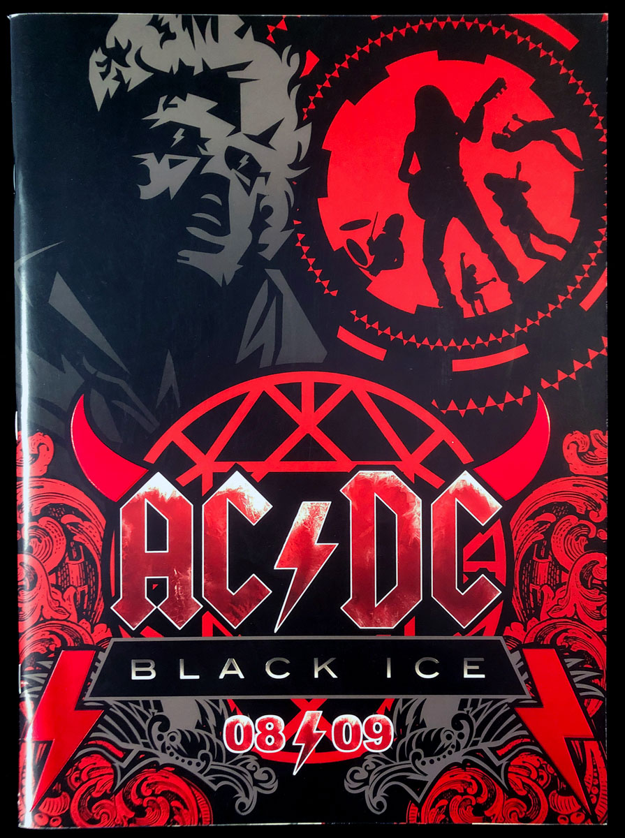 AC/DC Black Ice 2008-2009 Tour Concert Program | Poster