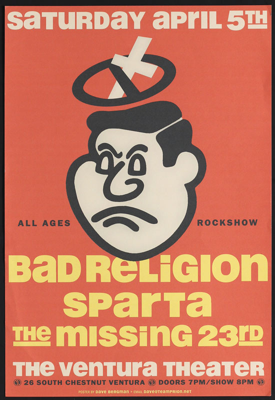 Dave Bergman Bad Religion Poster