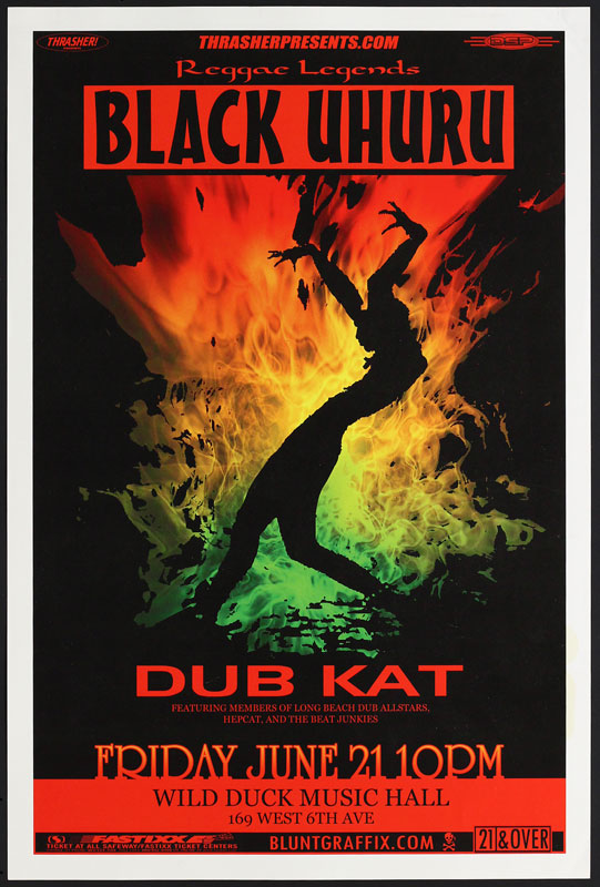 Matt Dye Blunt Graffix Black Uhuru Poster