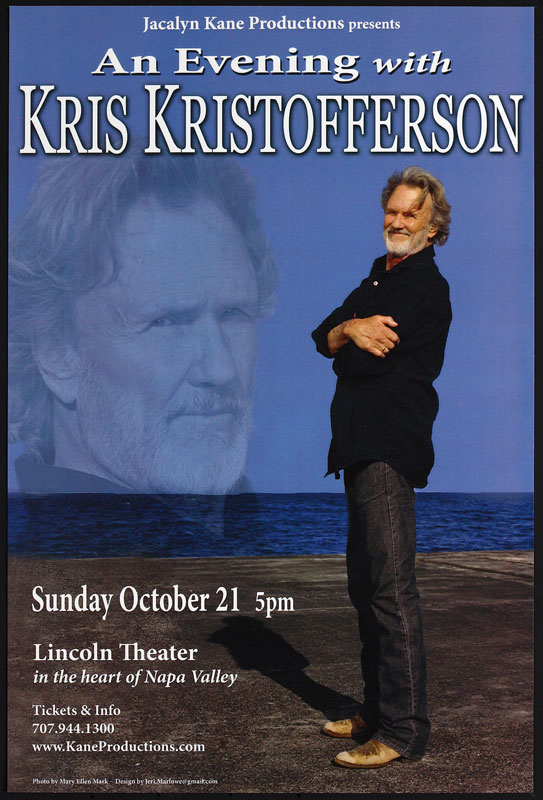 Photo: Mary Ellen Mark An Evening with Kris Kristofferson Poster