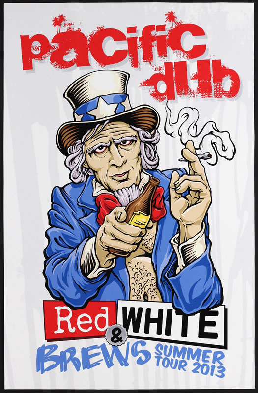 Slogan Pacific Dub Red White and Brews Summer Tour Poster
