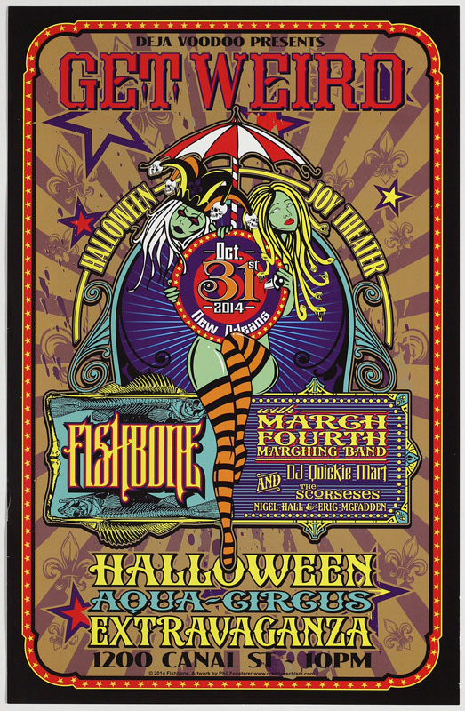 Phil Fensterer Get Weird Halloween Aqua-Circus Extravaganza - Fishbone Poster