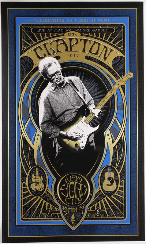 Adam Pobiak Eric Clapton 50th Anniversary Fall 2017 Madison Square Garden Poster