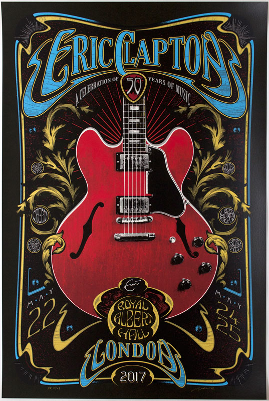 Adam Pobiak Eric Clapton 50th Anniversary Spring 2017 Royal Albert Hall Poster