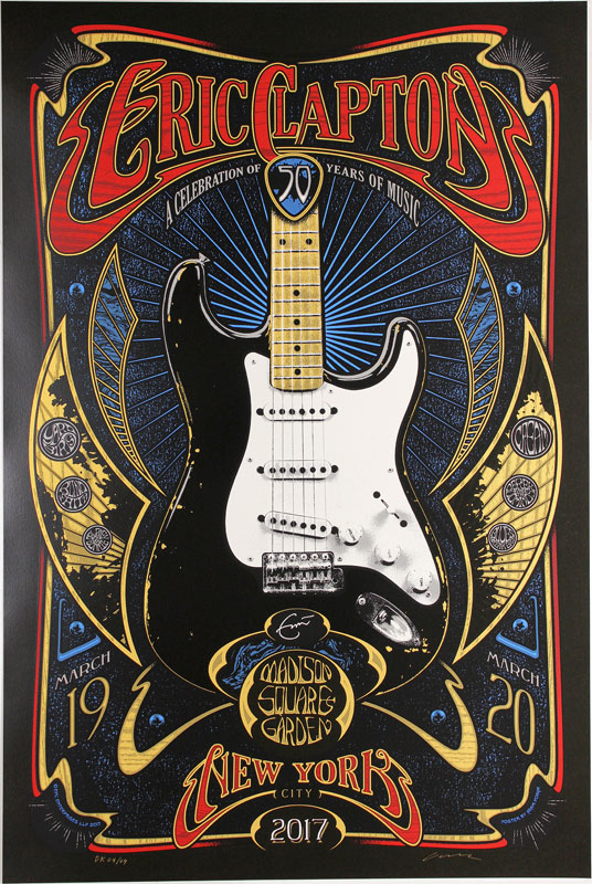 Adam Pobiak Eric Clapton 50th Anniversary Spring 2017 Madison Square Garden Poster