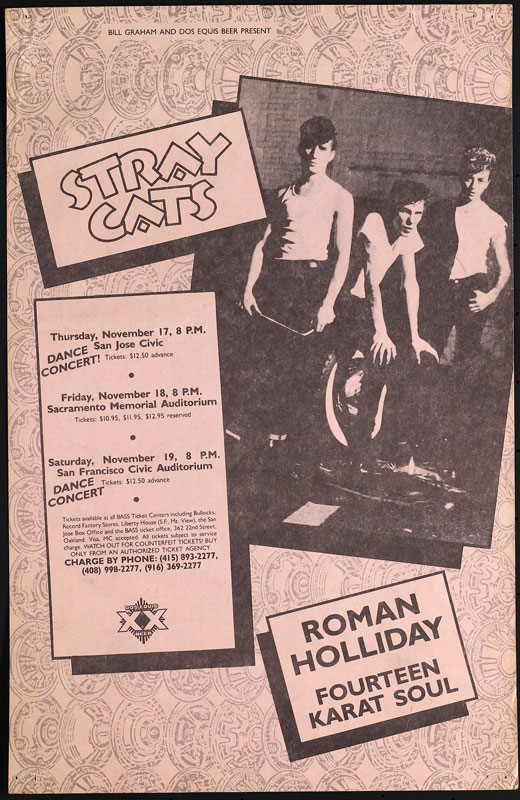 Bill Graham and Dos Equis Beer Present Stray Cats Poster
