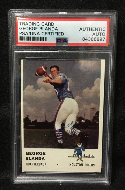 1961 Fleer George Blanda #166 Signed PSA/DNA Autographed Football Card