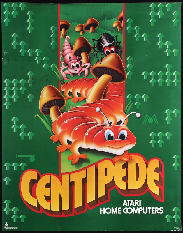 Atari Home Computers Centipede Promo Poster