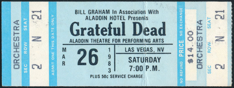 Grateful Dead Ticket Stub