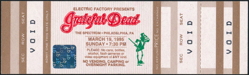 Grateful Dead Ticket