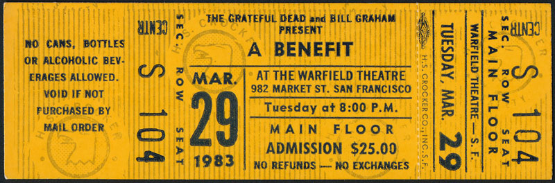 Grateful Dead Ticket