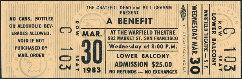 Grateful Dead Ticket