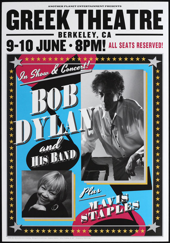 Geoff Gans Bob Dylan and his Band Phone Pole Poster