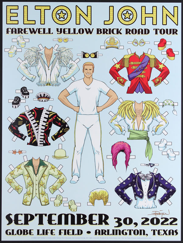 Flynn Prejean Elton John Farewell Yellow Brick Road Tour Poster