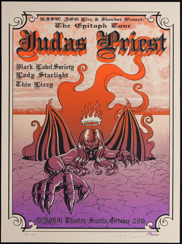 Justin Hampton Judas Priest - Epitaph Tour Poster