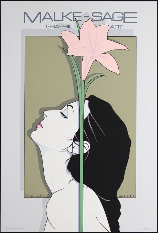 Patrick Nagel Malke-Sage Graphic Art Poster