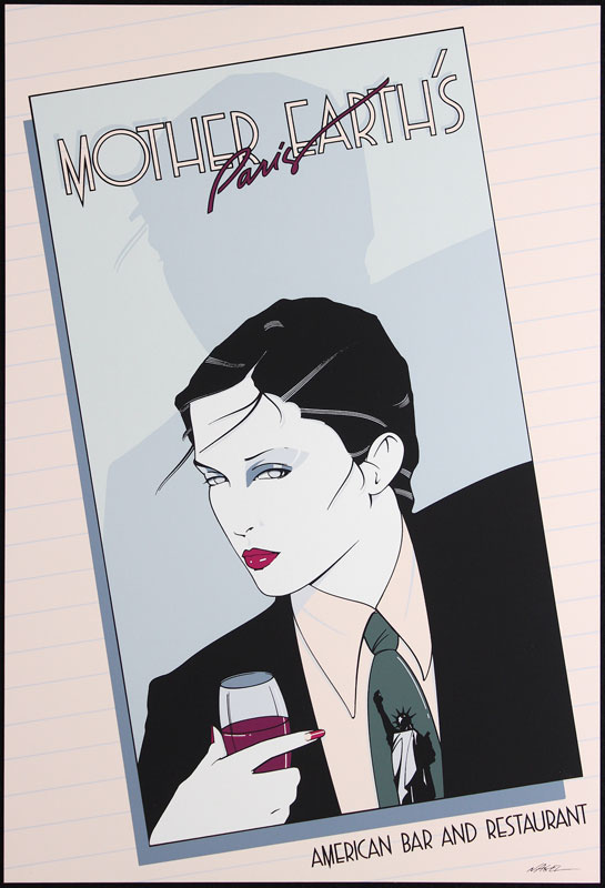 Patrick Nagel Mother Earth's American Bar and Restaurant Poster