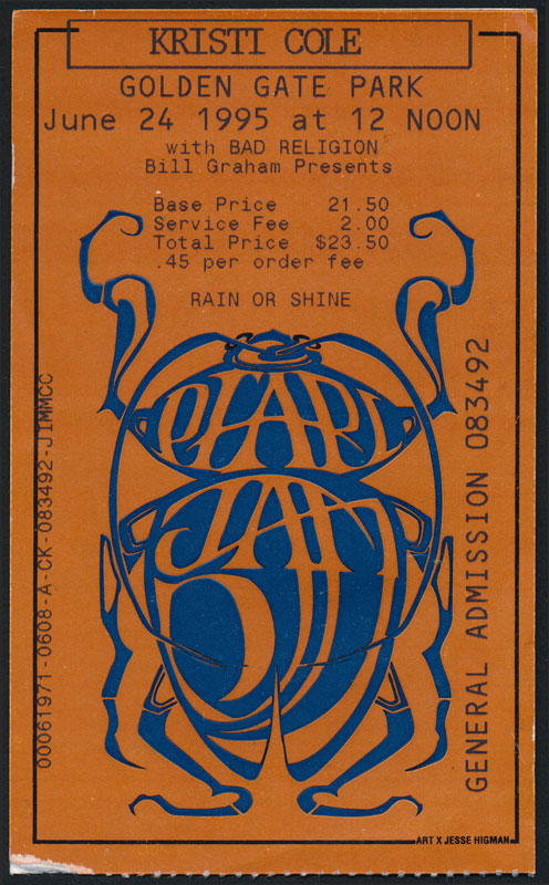 Pearl Jam Ticket Stub