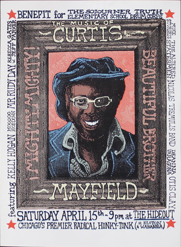 Jon Langford Curtis Mayfield Poster