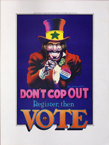 Dave Sheridan Dealer McDope - Don't Cop Out - Register Then Vote Poster