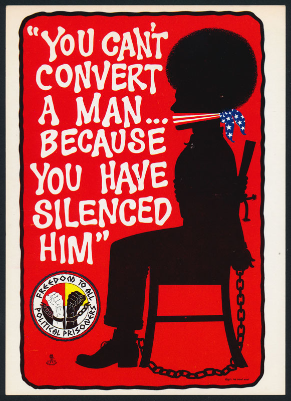 George Pennewell You can't convert a man... because you have silenced him Black Panthers Postcard